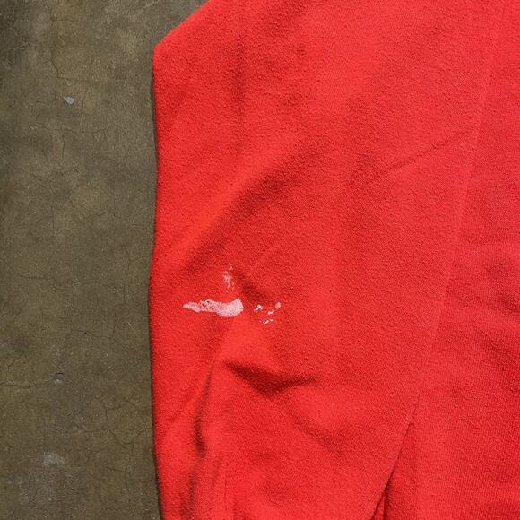 Vintage 80s Jerzees Russell Red Blank Raglan Sweatshirt - Picture 3 of 4